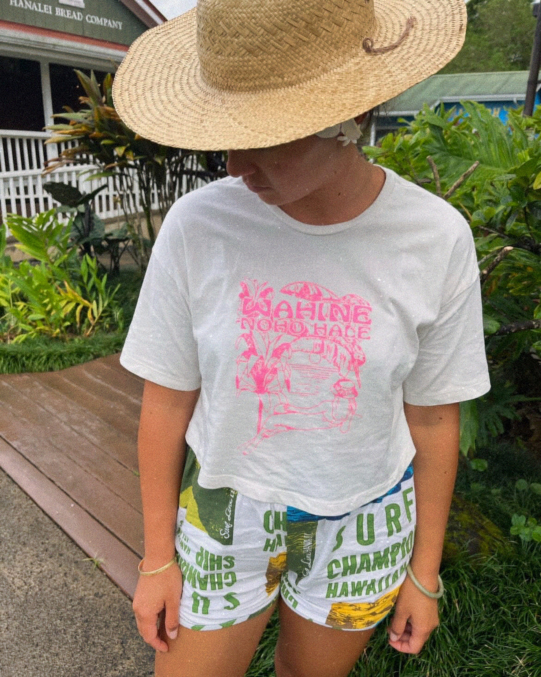 WNH Neon Guava Crop Tee
